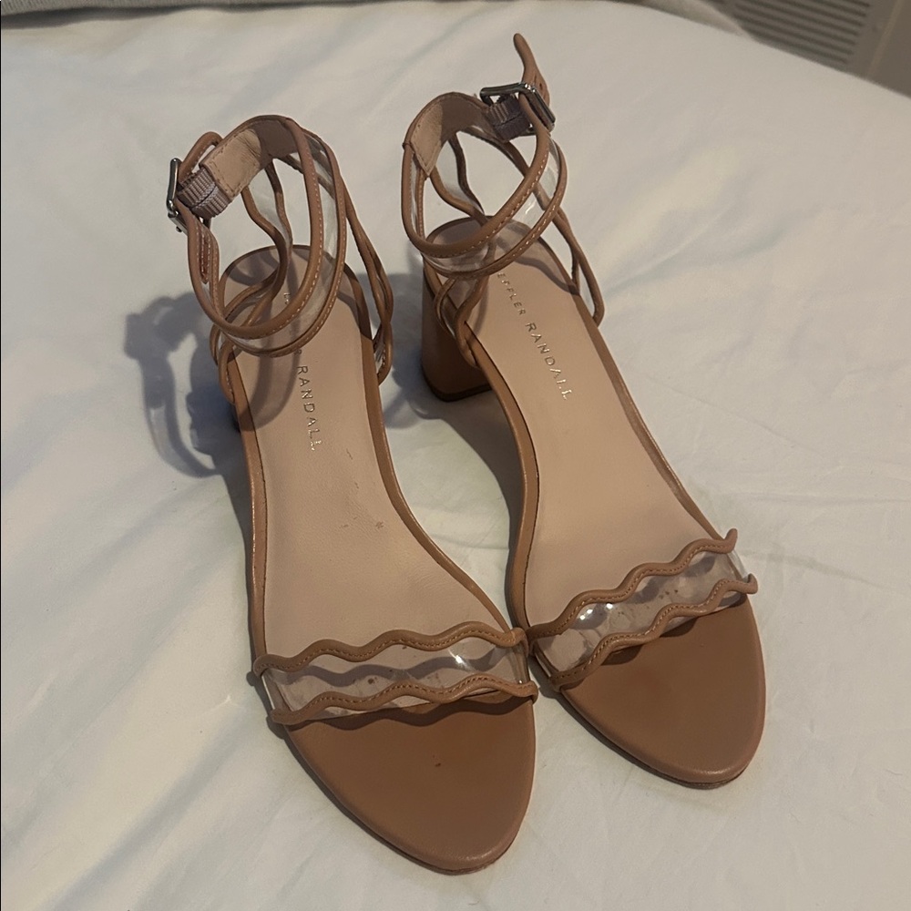 Loeffler Randall Coquille Emi Block Heels Sz 7 - Picture 4 of 6